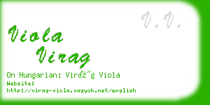 viola virag business card